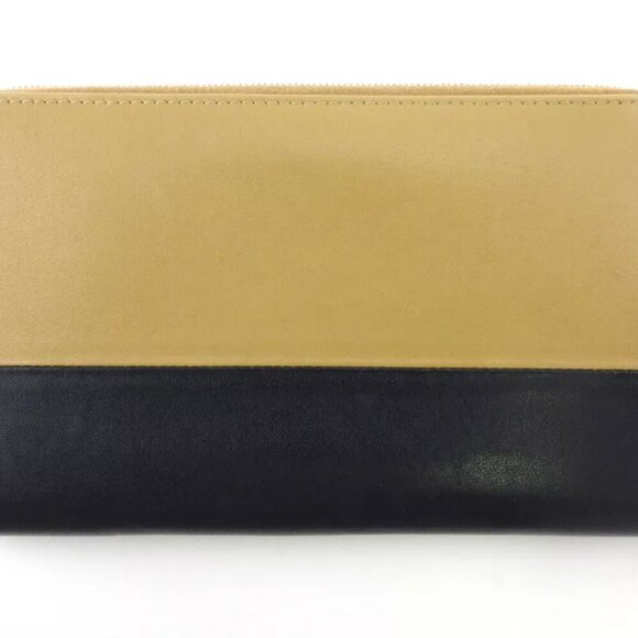 Celine long wallet bicolor beige leather Authentic USED - Picture 2 of 10